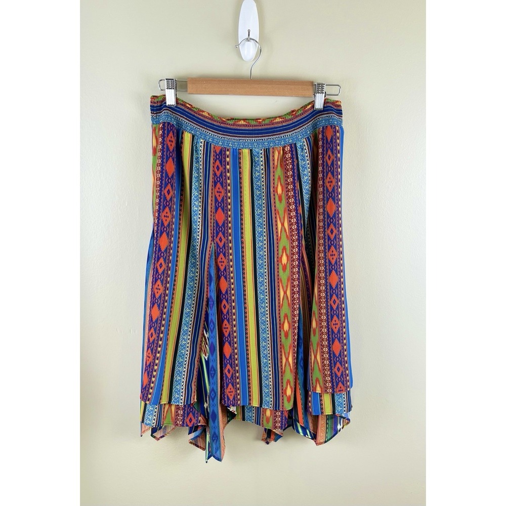 SOFT SURROUNDINGS Skirt PM‎ Fantasia Carnival Handkerchief Hem Boho